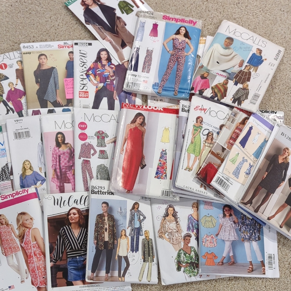 Over 80 Assorted Sewing Pattern Collection